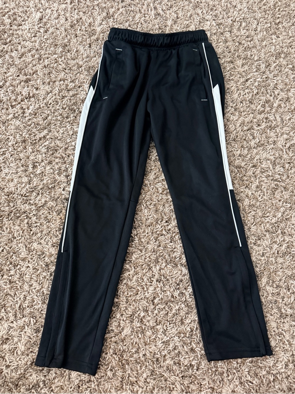 bcg Black Joggers with White Side Stripes